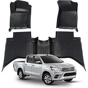 Jogo de Tapete Bandeja 3 Peças Toyota Hilux 2016 2017 2018 2019