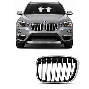 Grade Radiador Bmw X1 Com Friso Cromado 2016 2017 L Esquerdo