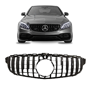 Grade Gtr Black Piano Câmera Mercedes W205 C180 C200 2015 2016 2017 2018