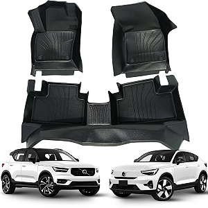 Jogo de Tapete Bandeja Interno 3 Peças Volvo Xc40 Ex40 2018 2019 2020 2021 2025 2026