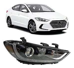 Farol Led Mascará Negra Elantra 2017 2018 Direito