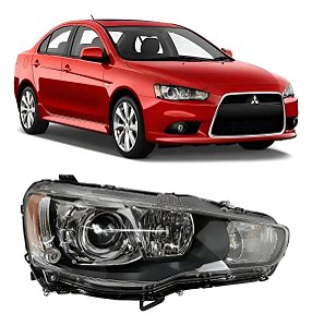 Farol Lancer Com Xenon 2011 2012 2013 2014 2017 2018 Direito
