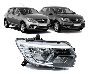Farol Led Logan Sandero 2020 2021 Lado Direito 260101079r