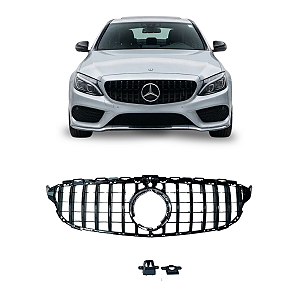 Grade Dianteira Mercedes Black Piano C180 C200 C250 C300 C450 C43 Gtr W205 2019 2020 2021 A205880