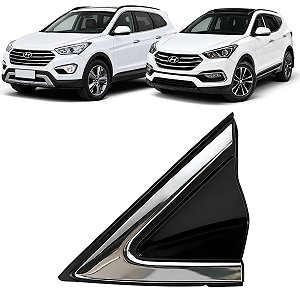 Moldura Acabamento Retrovisor Grand Santa Fé 2013 2014 2015 2016 2017 2018 2019 Esquerdo Motorista Novo