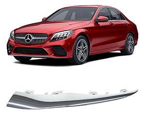 Friso Cromado Mercedes C180 C250 C300 2019 2022 Esquerdo