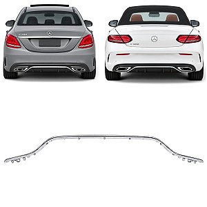 Friso Inferior Spoiler Traseiro Mercedes Benz C300 2016 2017 2018 2020 2021 Novo Cromado A2058850721