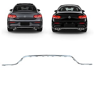 Friso Inferior Spoiler Traseiro Mercedes Benz C250 C300 Coupé 2016 2017 2018 2019 2020 A2058856103