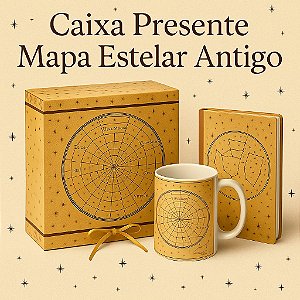 Gift box mapa estelar antigo