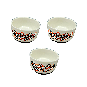 KIT 3 CINZEIROS DE PORCELANA PERSONALIZADOS (3 UNIDADE)