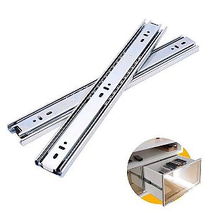 Kit 3 Corrediça Trilho Telescópica TN de 45 Cm H35 Light 30kg