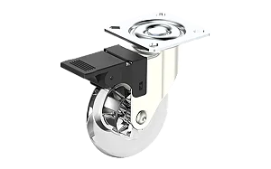 Rodizio Rodinha giratório silicone Para Móveis 75 MM com Trava