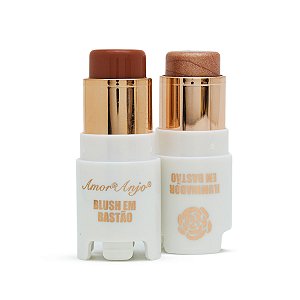 Blush e Iluminador em Bastão Cor 01 a 04 - Amor e Anjo 4,8g Cor:724269003 (7242