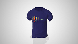 Camiseta Azul Marinho Estampas