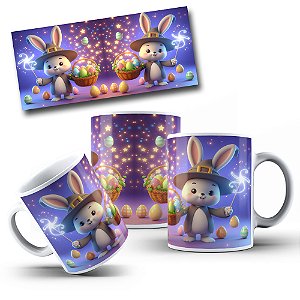 Título: Caneca de Páscoa: Um Doce Abraço em Formato de Porcelana 🐰☕