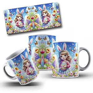 Caneca de Porcelana Páscoa - Doce Abraço