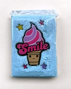 Caderno de Pelucia Smile Azul