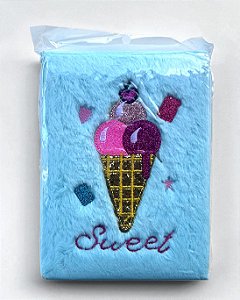 Caderno de Pelucia Sweet Azul