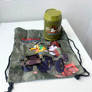 Porta Objeto com Mochila, Latinha Mickey Verde