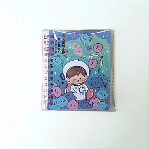 Mini bloquinho de anotações astronauta Azul