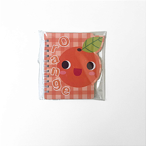 Mini bloquinho de anotações frutas Orange