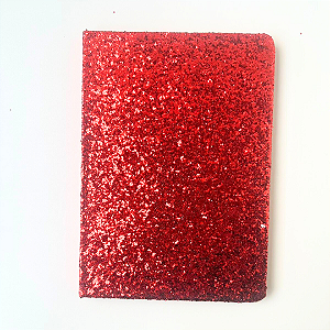 Caderno Glitter Vermelho