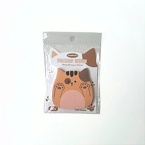 Sticky Note Gatinho Marrom