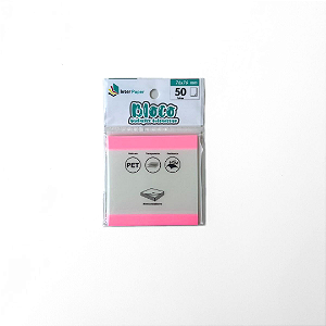 Bloco Adesivo Transparente com borda Rosa
