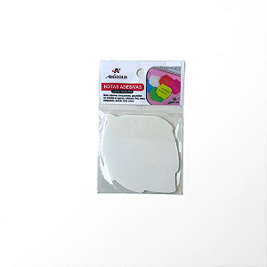 Bloco Adesivo Transparente Folha Branco