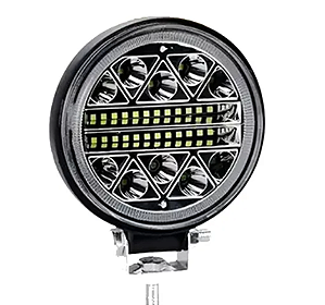 FAROL AUXILIAR LED 12/24V 102W FUNCAO FLASH REDOND