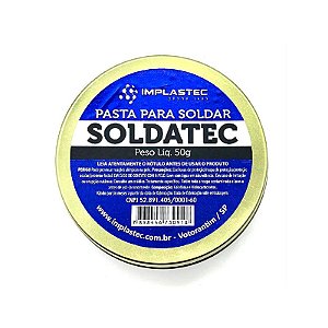 FLUXO SOLDA PASTOSO IMPLASTEC SOLDATEC 50g