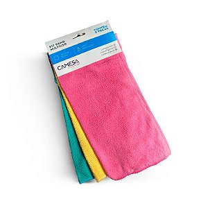 KIT PANO COM 3 PEÇAS MICROFIBRA