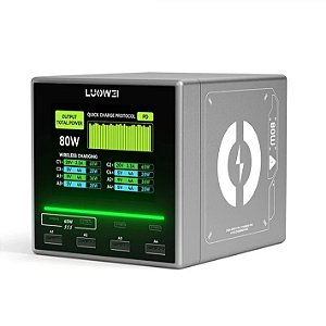 CHARGER USB LUOWEI U1 MINI RAPTOR 80W 8 PORTAS
