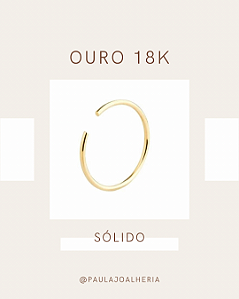 Argola Ouro 18k Nariz Sólido