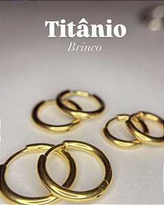 Joia Titânio Argola Pdv gold