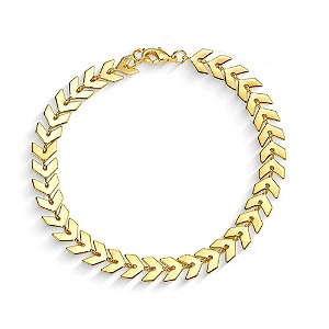 Pulseira Escama - Banho Dourado