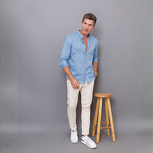 Calça Alfaiataria Milano Slim com Elastano