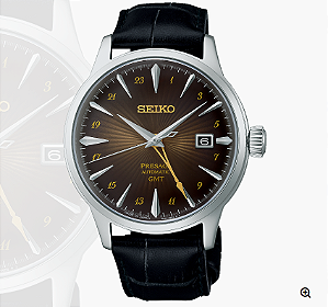 Relógio Seiko Masculino - Presage Cocktail Time GMT Automático - SSK039J1