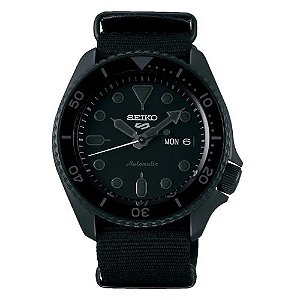 Relógio Seiko Masculino - Automático 5 Sports All Black - SRPD79B1/P1PX