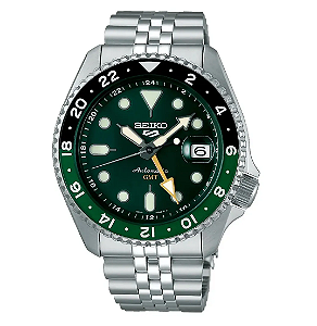Relógio Seiko Masculino - Automático GMT 5 Sports - SSK035B1