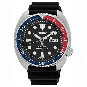 Relógio Seiko Masculino - Prospex Turtle Pepsi Automático - SRPE95K1/P1PX