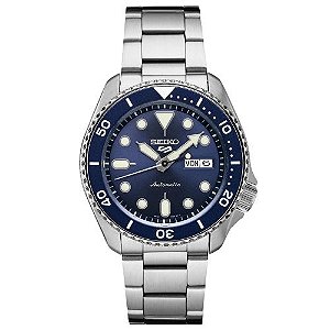 Relógio Seiko Masculino - 5 Sports Automático Azul - SRPD51K1