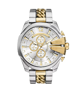 Relógio Diesel Masculino - Mega Chief White Dial - DZ4672B1.S2SK