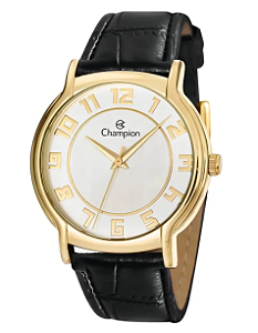 Relógio Champion Unissex - Dourado com Pulseira de Couro - CN20319M