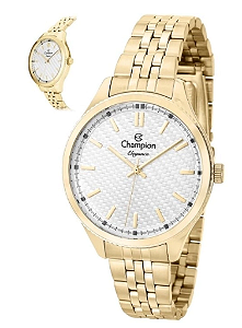 Relógio Champion Feminino - Dourado com Fundo Trabalhado - CN27527H