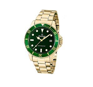 Relógio Champion Masculino - Dourado com Fundo Verde - CA31266N