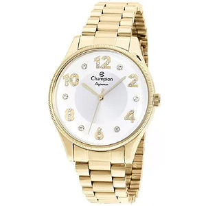 Relógio Champion Feminino Kit com Semi Joia - Dourado - CN24002W