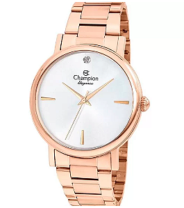 Relógio Champion Feminino - Rosê com Pedra Única - CN25896Z