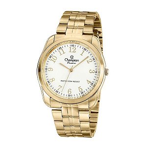 Relógio Champion Feminino Passion - CN27125H - Dourado com Fundo Branco