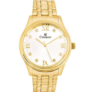 Relógio  Champion Com Semi Jóias - Dourado com Brilho - CN24164W